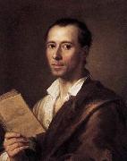 MENGS, Anton Raphael Portrait of Johann Joachim Winckelman oil